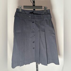 Prada Navy Button-Front A-Line Skirt